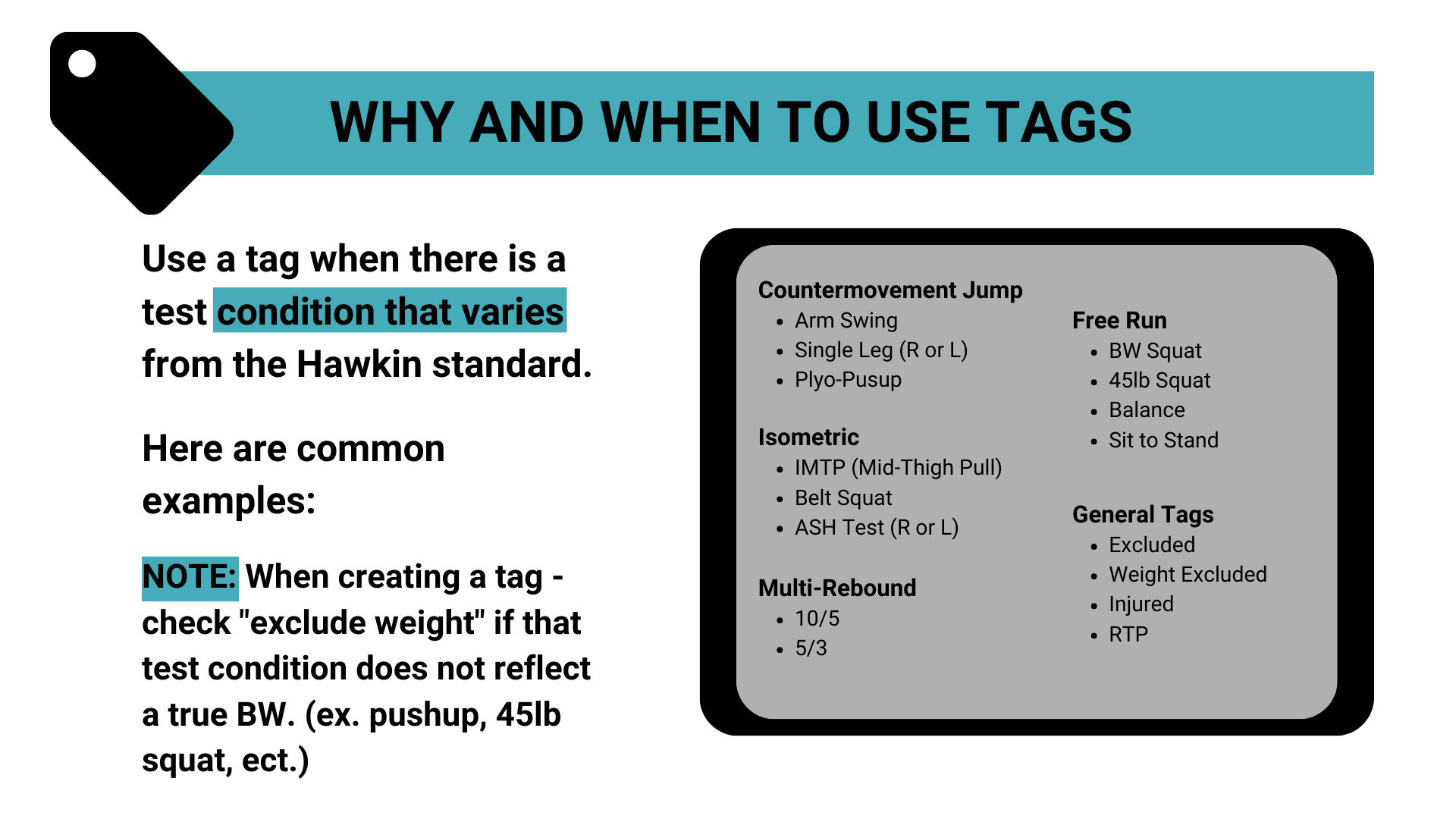 What, Why and When to Use Tags